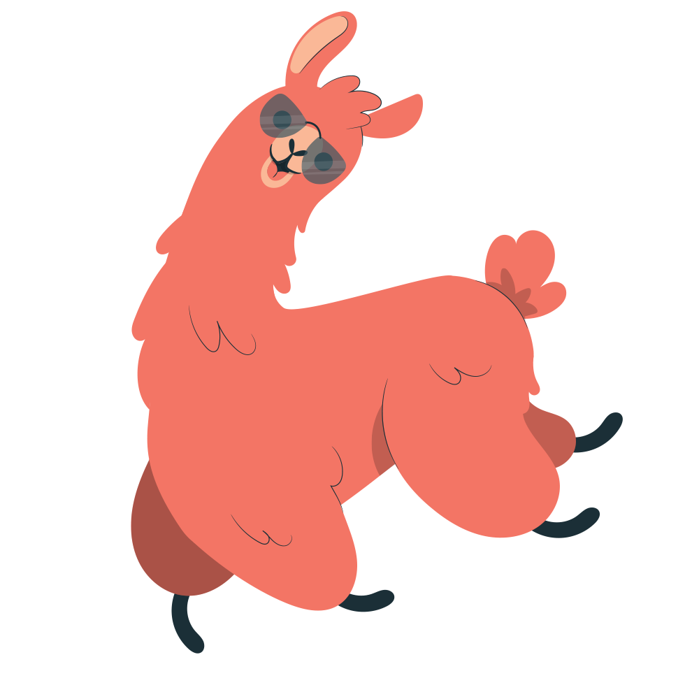 Sticker Wild Lama