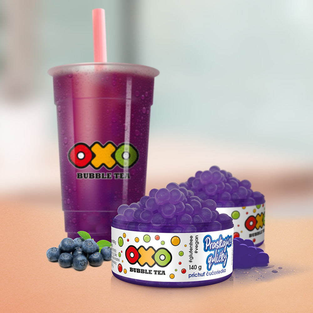 OXO Bubble Tea Praskajúce guličky – Čučoriedka - oxoshopsk