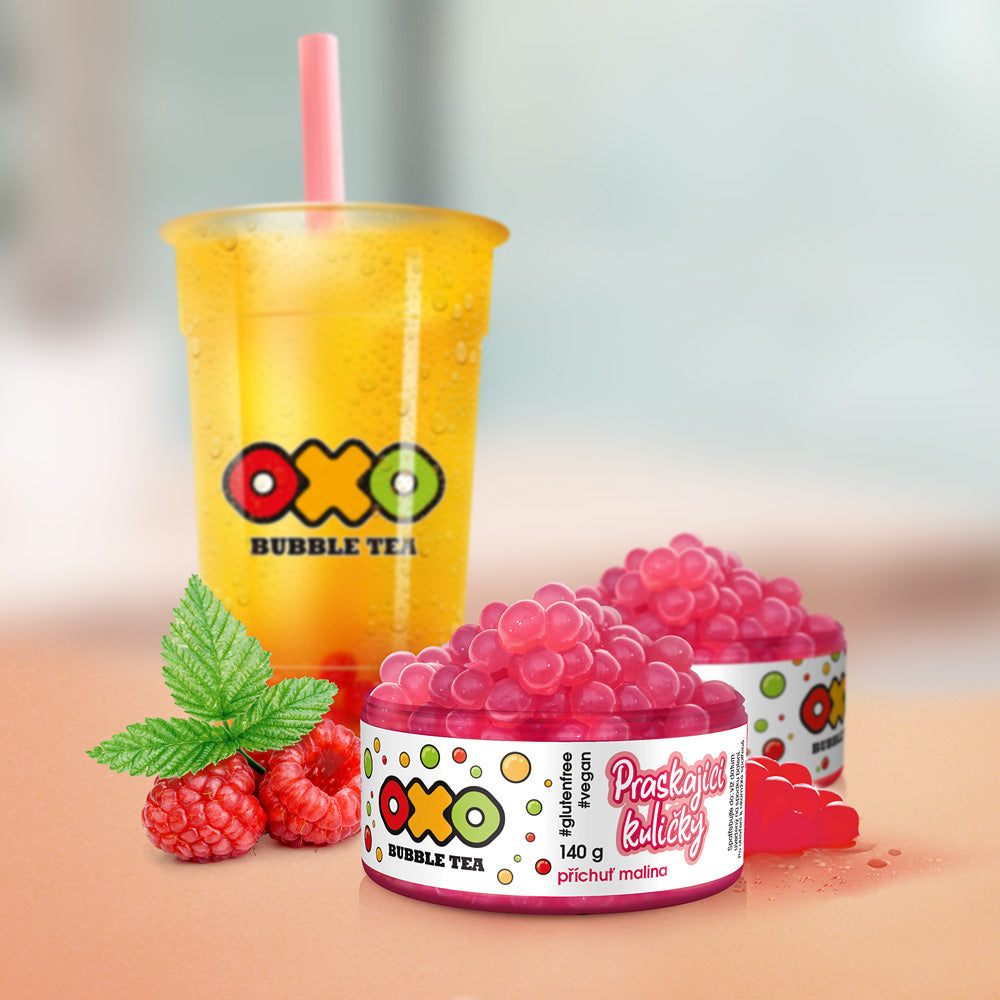 OXO Bubble Tea Praskajúce guličky –  Malina